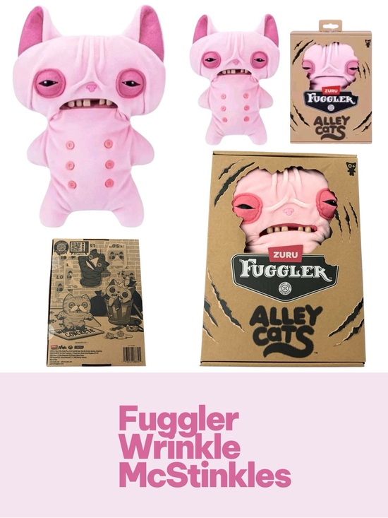 Fuggler Other - Fuggler Alley Cats Wrinkle McStinkles Plush Sphinx 9" Plush Sold Out In Stores